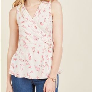 ModCloth bird wrap blouse